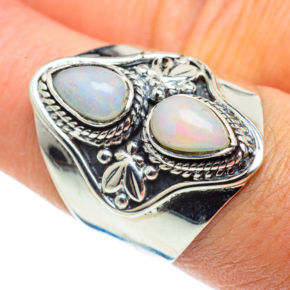 Ethiopian Opal Rings handcrafted by Ana Silver Co - RING43114