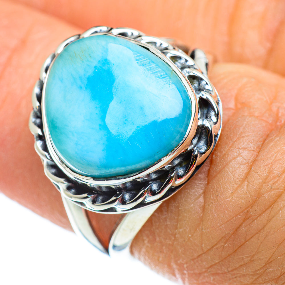 Larimar Rings handcrafted by Ana Silver Co - RING43122