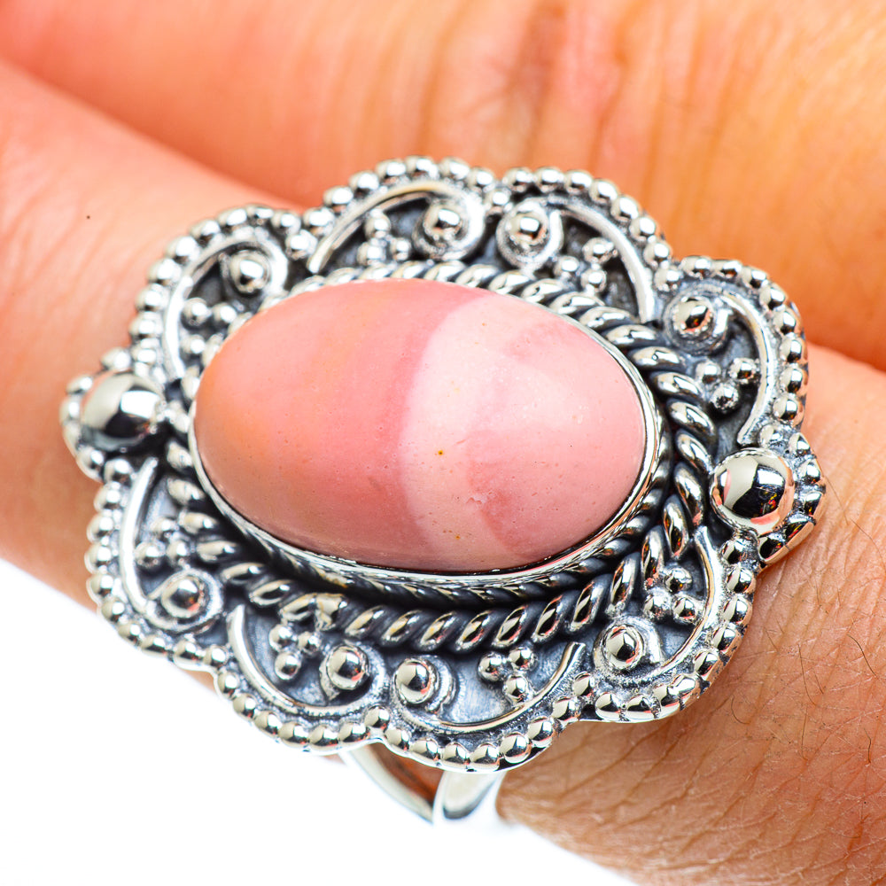 Pink Opal Rings handcrafted by Ana Silver Co - RING43185