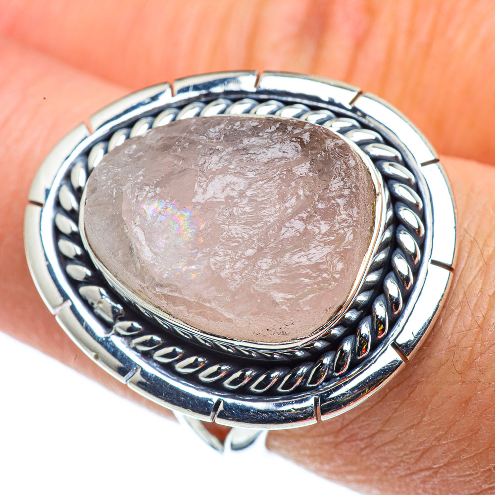 Rose Quartz Rings handcrafted by Ana Silver Co - RING43186