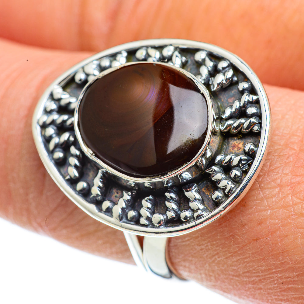 Mexican Fire Agate Rings handcrafted by Ana Silver Co - RING43207