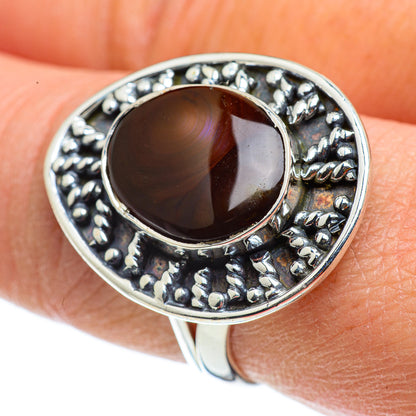Mexican Fire Agate Rings handcrafted by Ana Silver Co - RING43207