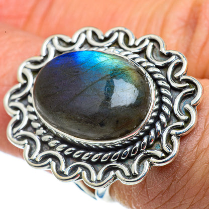Labradorite Rings handcrafted by Ana Silver Co - RING43245