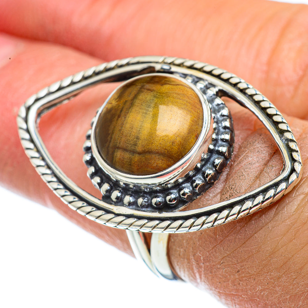 Tiger Eye Rings handcrafted by Ana Silver Co - RING43322