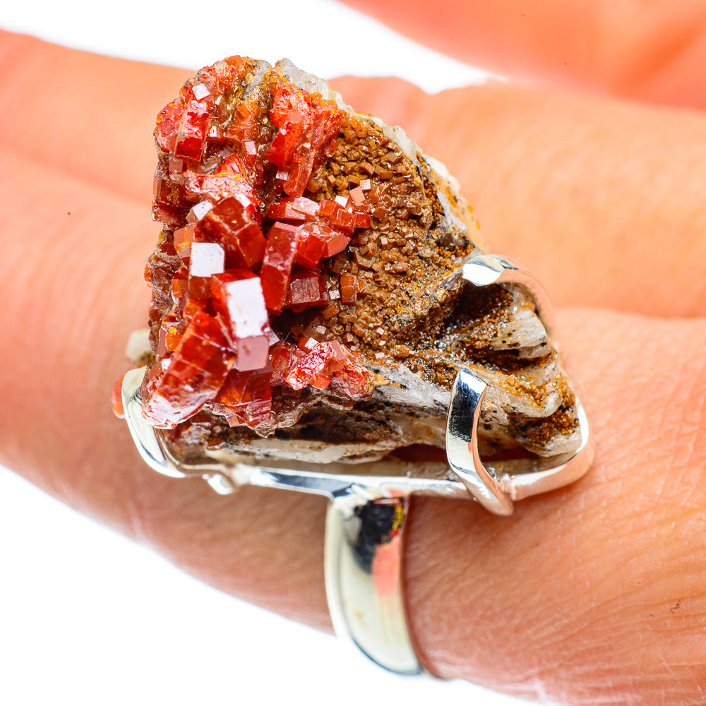 Vanadinite Rings handcrafted by Ana Silver Co - RING43357