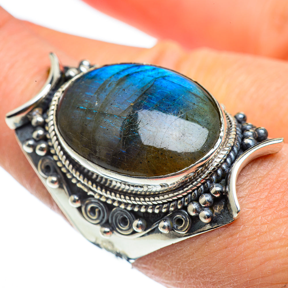 Labradorite Rings handcrafted by Ana Silver Co - RING43389