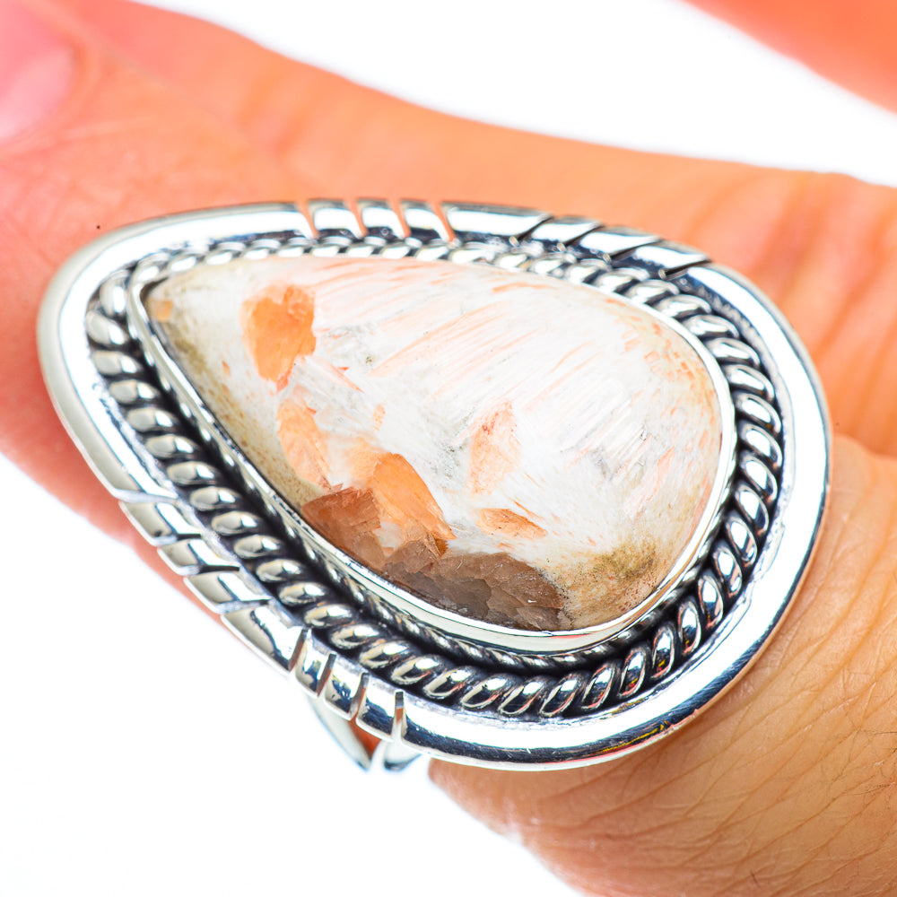 Scolecite Rings handcrafted by Ana Silver Co - RING43403