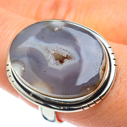 White Geode Slice Rings handcrafted by Ana Silver Co - RING43413