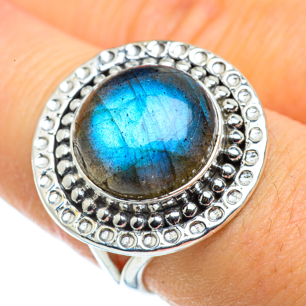 Labradorite Rings handcrafted by Ana Silver Co - RING43491