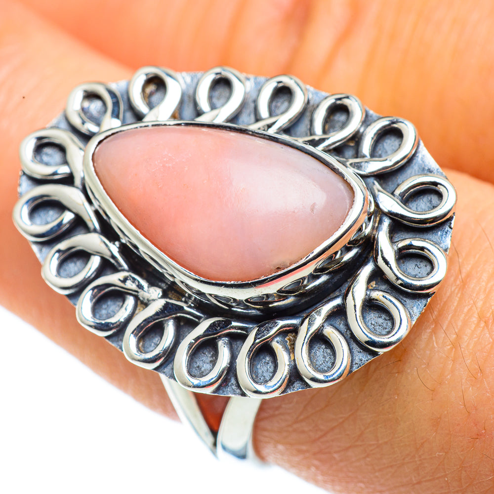 Pink Opal Rings handcrafted by Ana Silver Co - RING43533