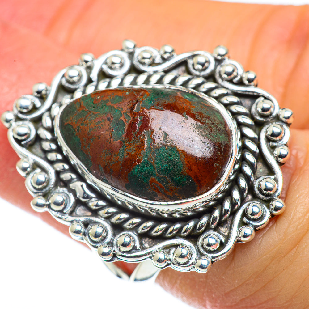 Chrysocolla Rings handcrafted by Ana Silver Co - RING43544