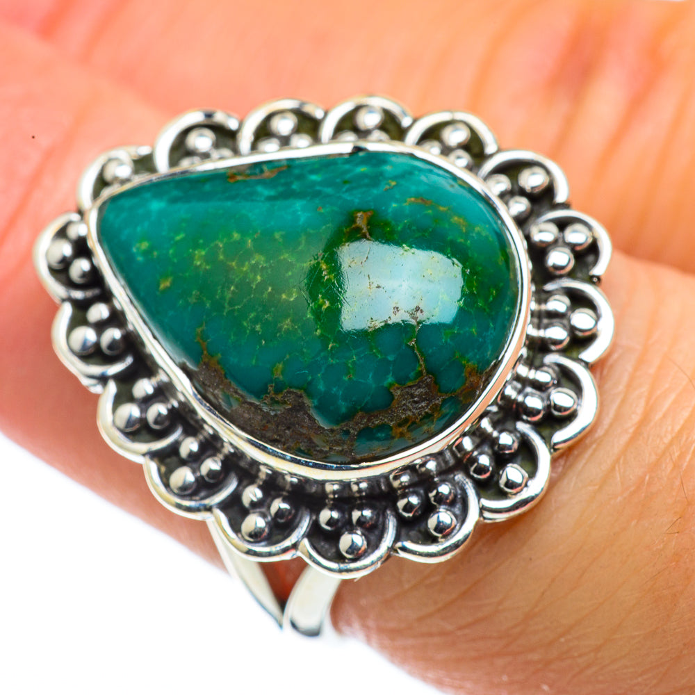 Tibetan Turquoise Rings handcrafted by Ana Silver Co - RING43581