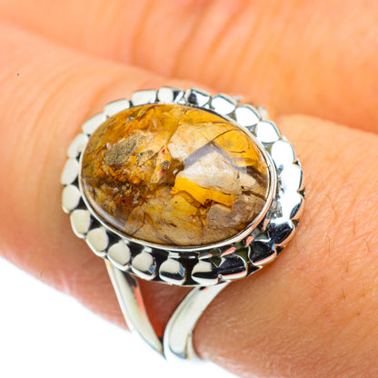 Brecciated Mookaite Rings handcrafted by Ana Silver Co - RING43633
