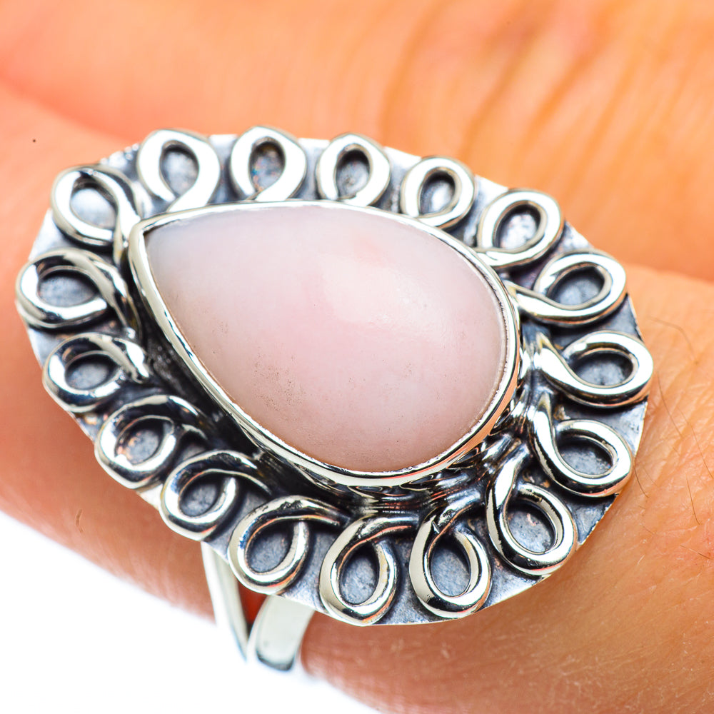 Pink Opal Rings handcrafted by Ana Silver Co - RING43635
