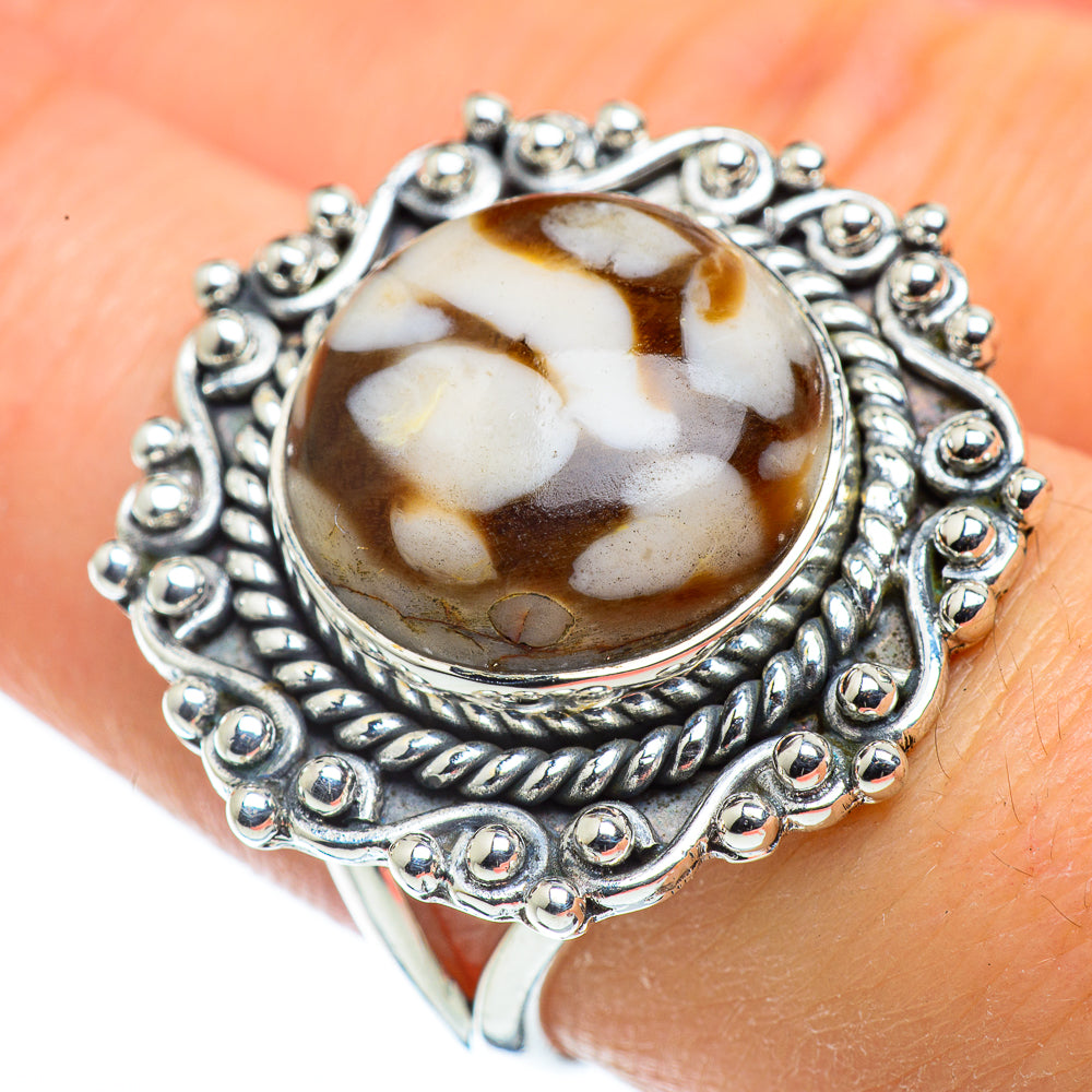 Peanut Wood Jasper Rings handcrafted by Ana Silver Co - RING43675