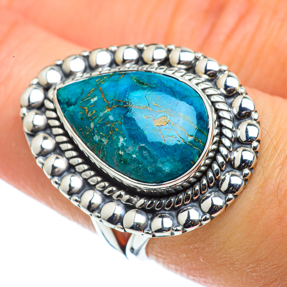Chrysocolla Rings handcrafted by Ana Silver Co - RING43684