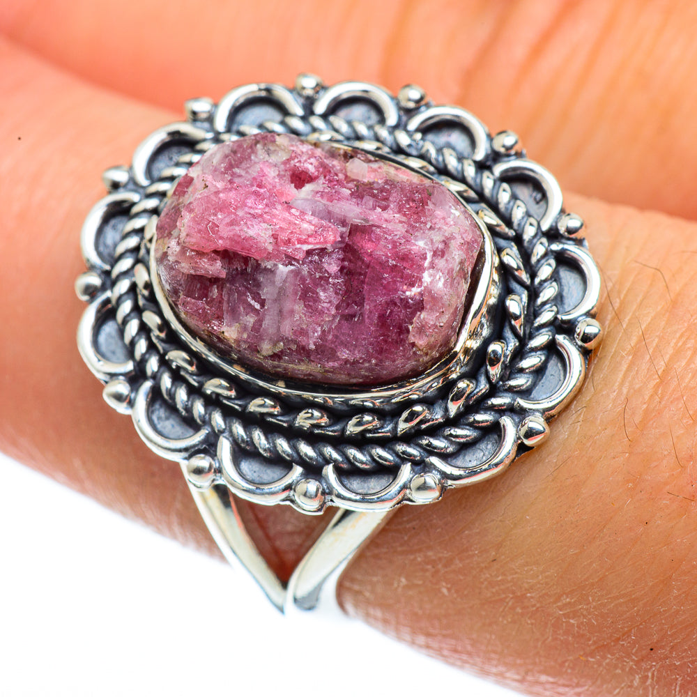 Pink Tourmaline In Quartz Rings handcrafted by Ana Silver Co - RING43724