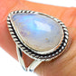 Rainbow Moonstone Rings handcrafted by Ana Silver Co - RING43730