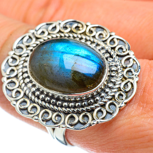Labradorite Rings handcrafted by Ana Silver Co - RING43765
