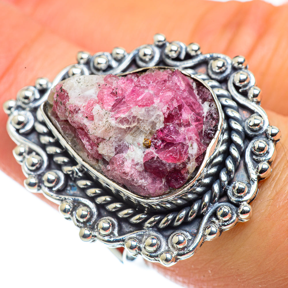 Pink Tourmaline In Quartz Rings handcrafted by Ana Silver Co - RING43820