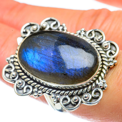 Labradorite Rings handcrafted by Ana Silver Co - RING43836