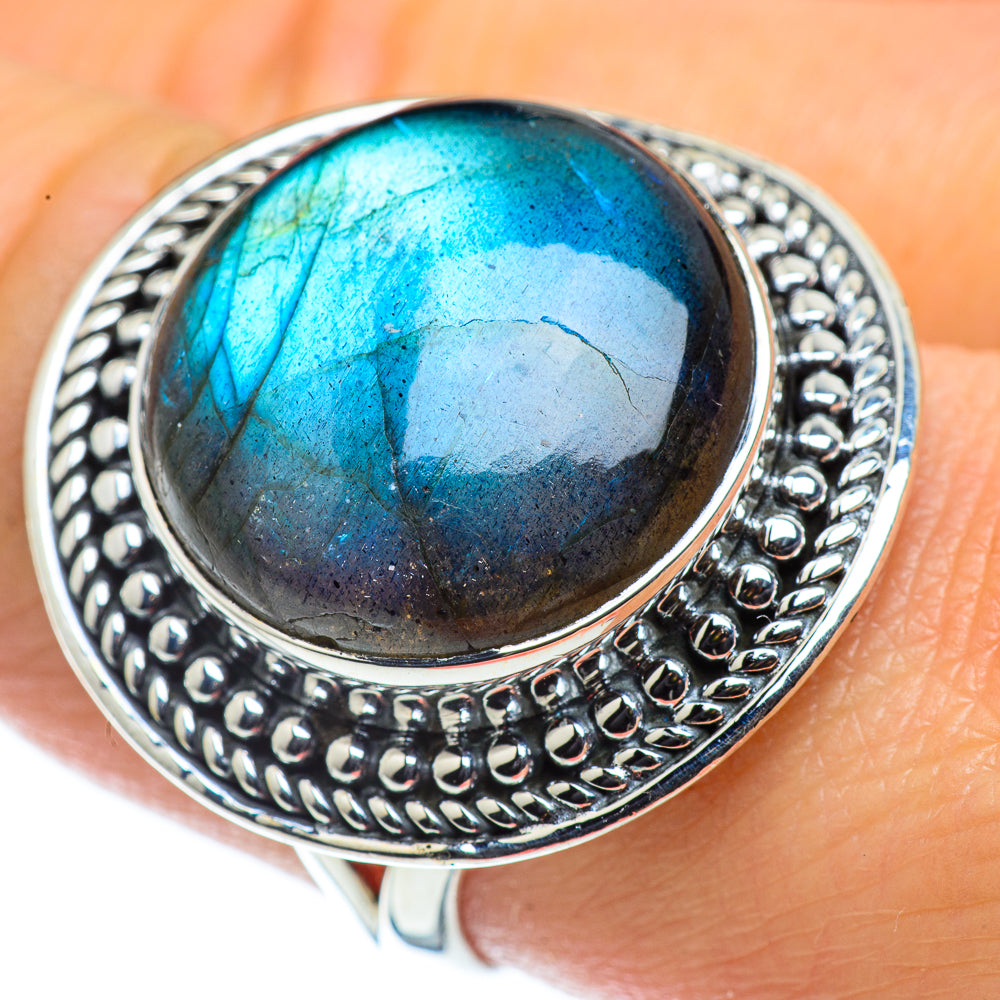 Labradorite Rings handcrafted by Ana Silver Co - RING43858