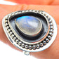 Rainbow Moonstone Rings handcrafted by Ana Silver Co - RING43869