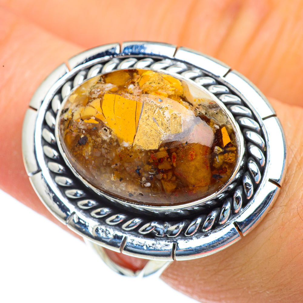 Brecciated Mookaite Rings handcrafted by Ana Silver Co - RING43900
