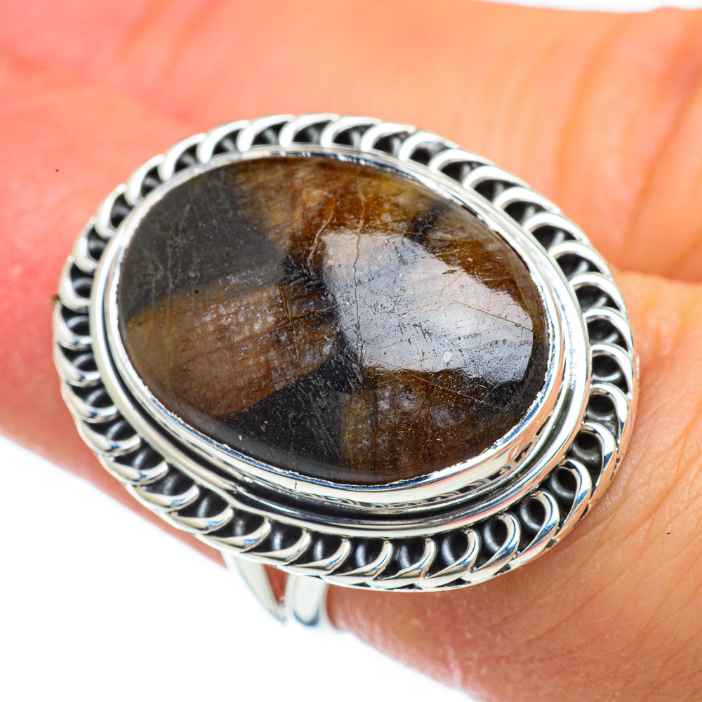Chiastolite Rings handcrafted by Ana Silver Co - RING43927