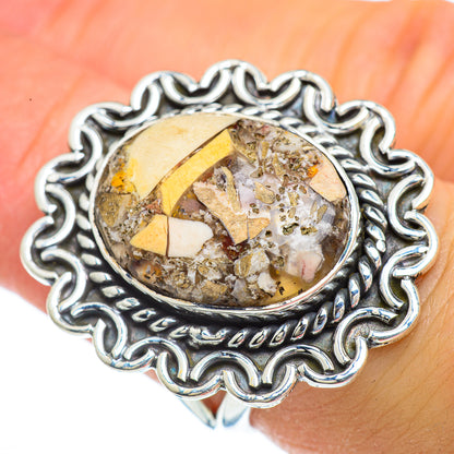 Brecciated Mookaite Rings handcrafted by Ana Silver Co - RING43954