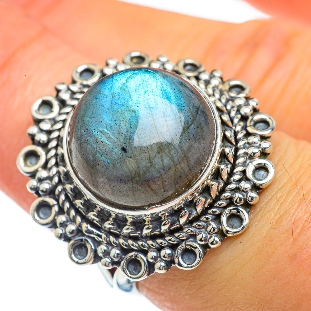 Labradorite Rings handcrafted by Ana Silver Co - RING43971