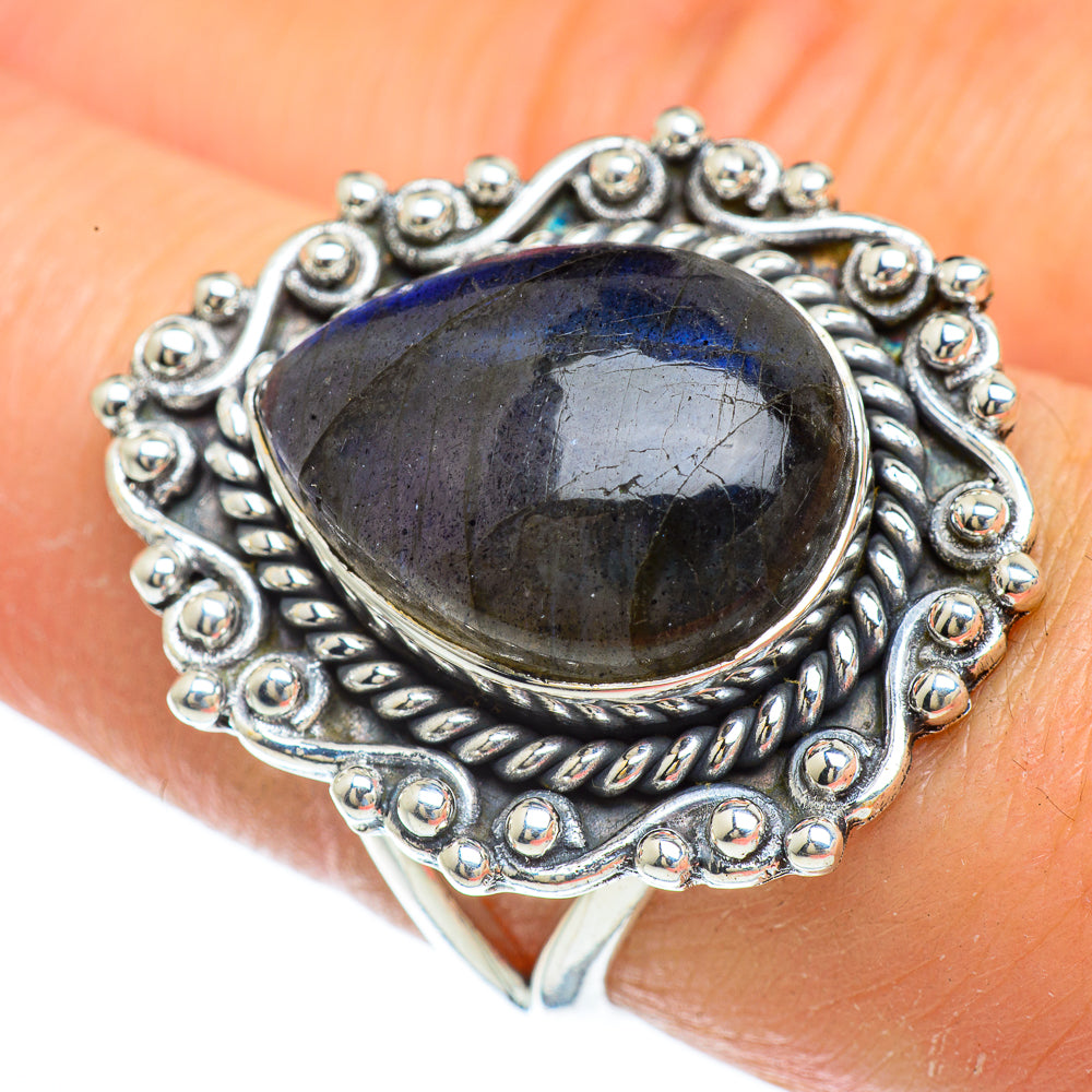 Labradorite Rings handcrafted by Ana Silver Co - RING43995