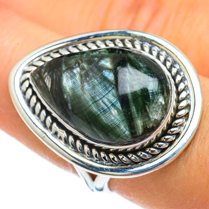 Seraphinite Rings handcrafted by Ana Silver Co - RING43996