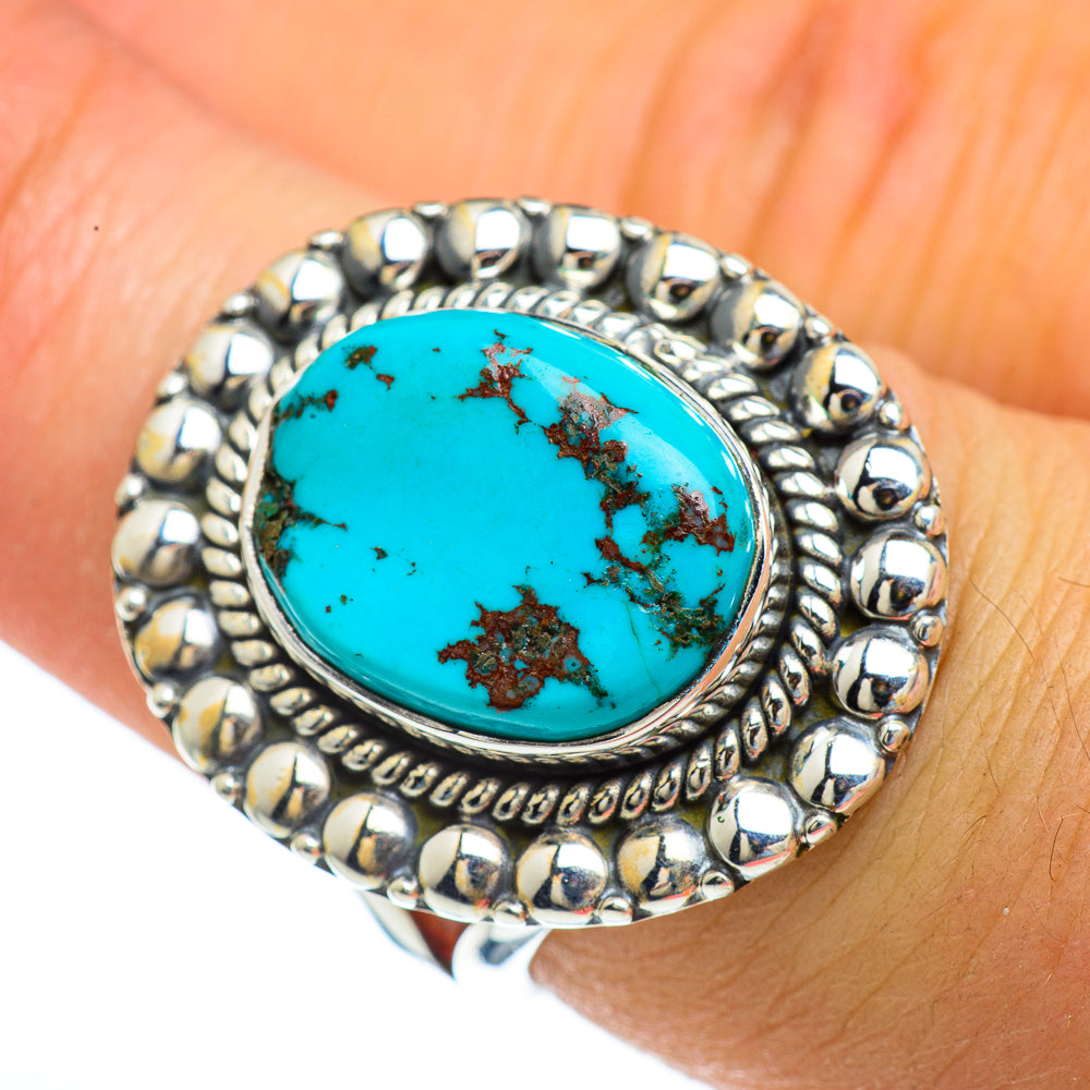 Tibetan Turquoise Rings handcrafted by Ana Silver Co - RING44036