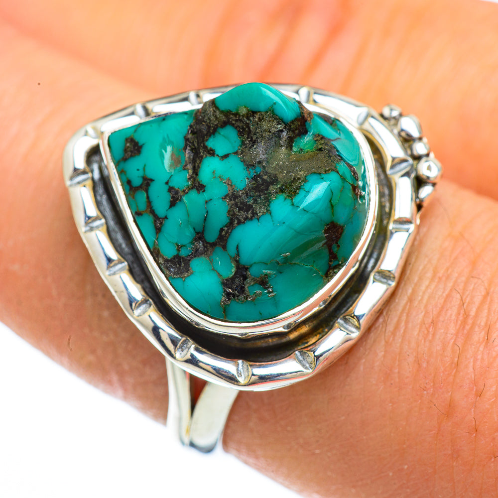Tibetan Turquoise Rings handcrafted by Ana Silver Co - RING44063