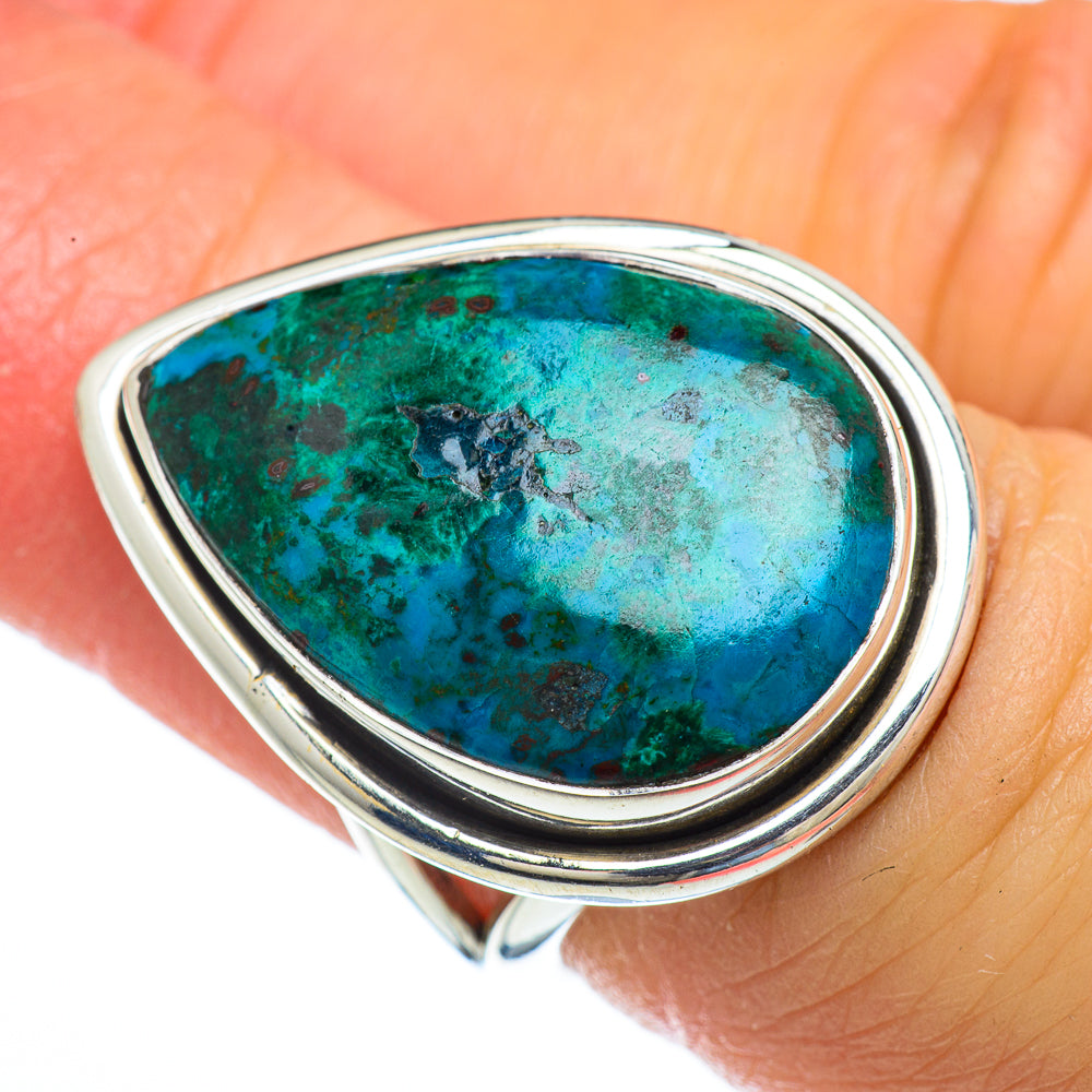 Chrysocolla Rings handcrafted by Ana Silver Co - RING44091