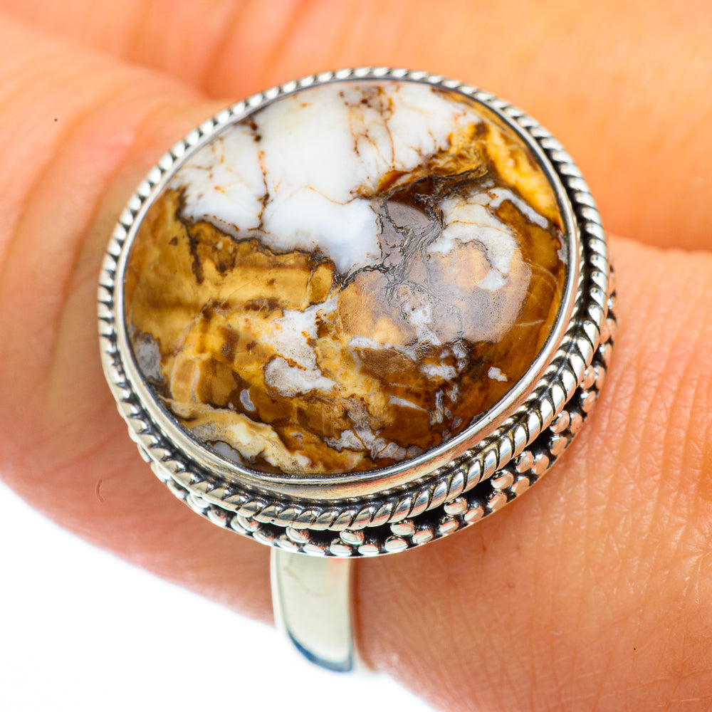 Peanut Wood Jasper Rings handcrafted by Ana Silver Co - RING44097