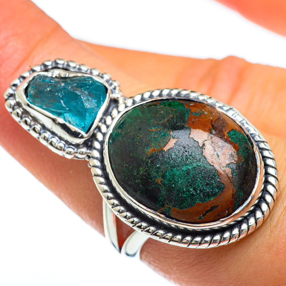 Chrysocolla Rings handcrafted by Ana Silver Co - RING44127