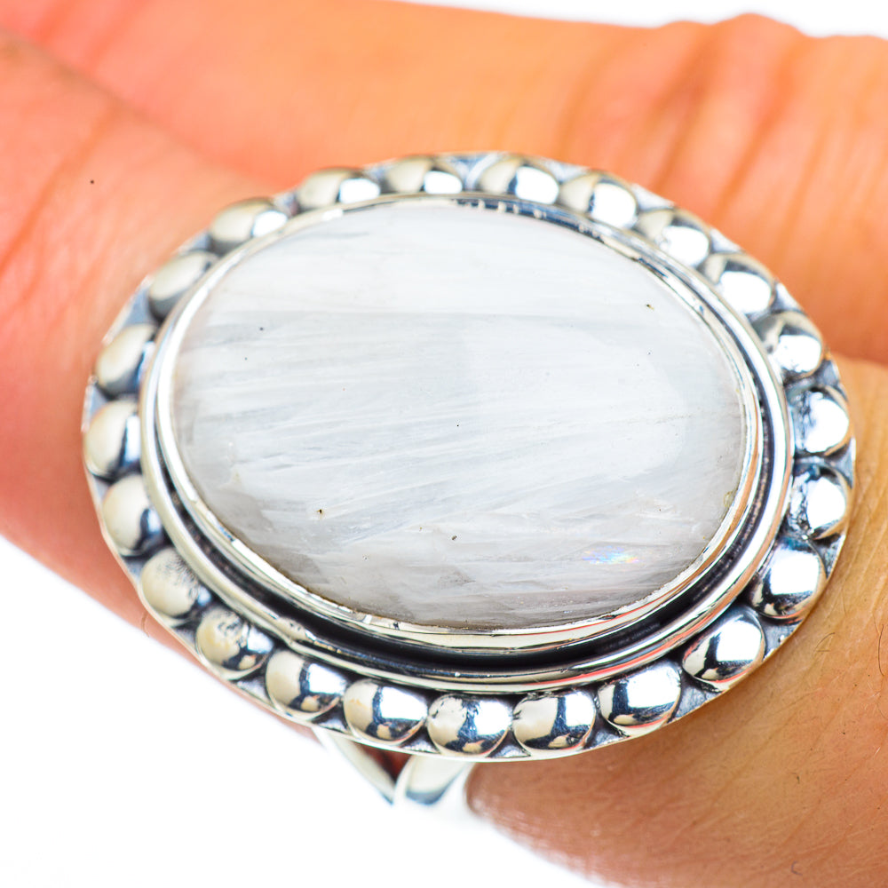Scolecite Rings handcrafted by Ana Silver Co - RING44190