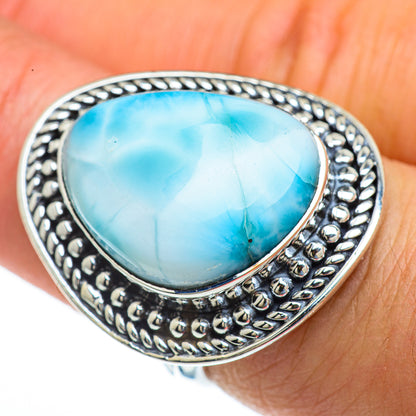 Larimar Rings handcrafted by Ana Silver Co - RING44203