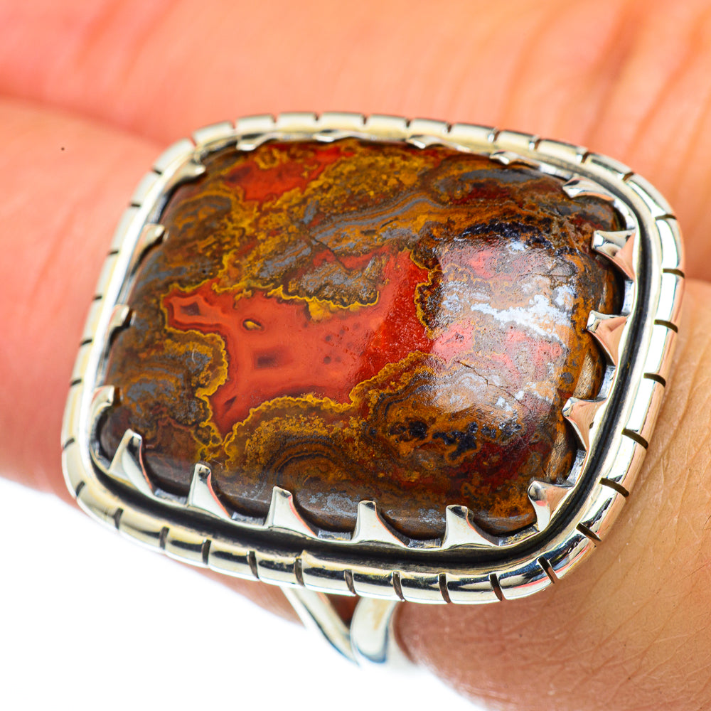 Moroccan Agate Rings handcrafted by Ana Silver Co - RING44217