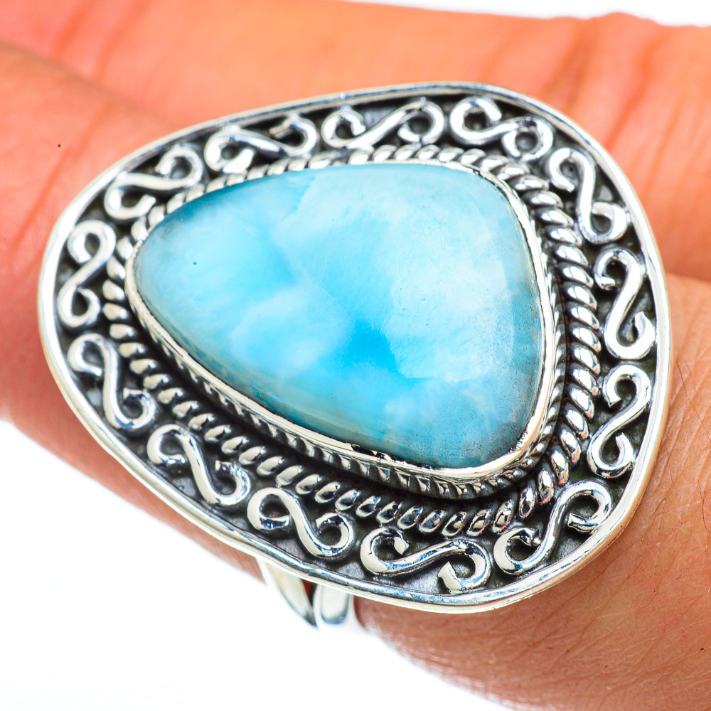 Larimar Rings handcrafted by Ana Silver Co - RING44241