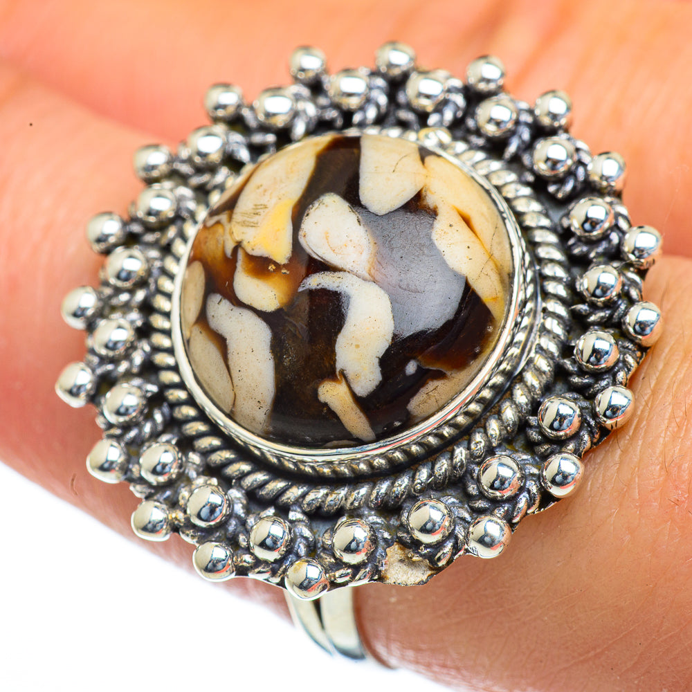 Peanut Wood Jasper Rings handcrafted by Ana Silver Co - RING44276