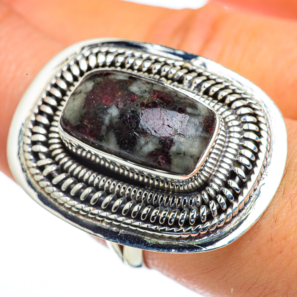 Russian Eudialyte Rings handcrafted by Ana Silver Co - RING44280