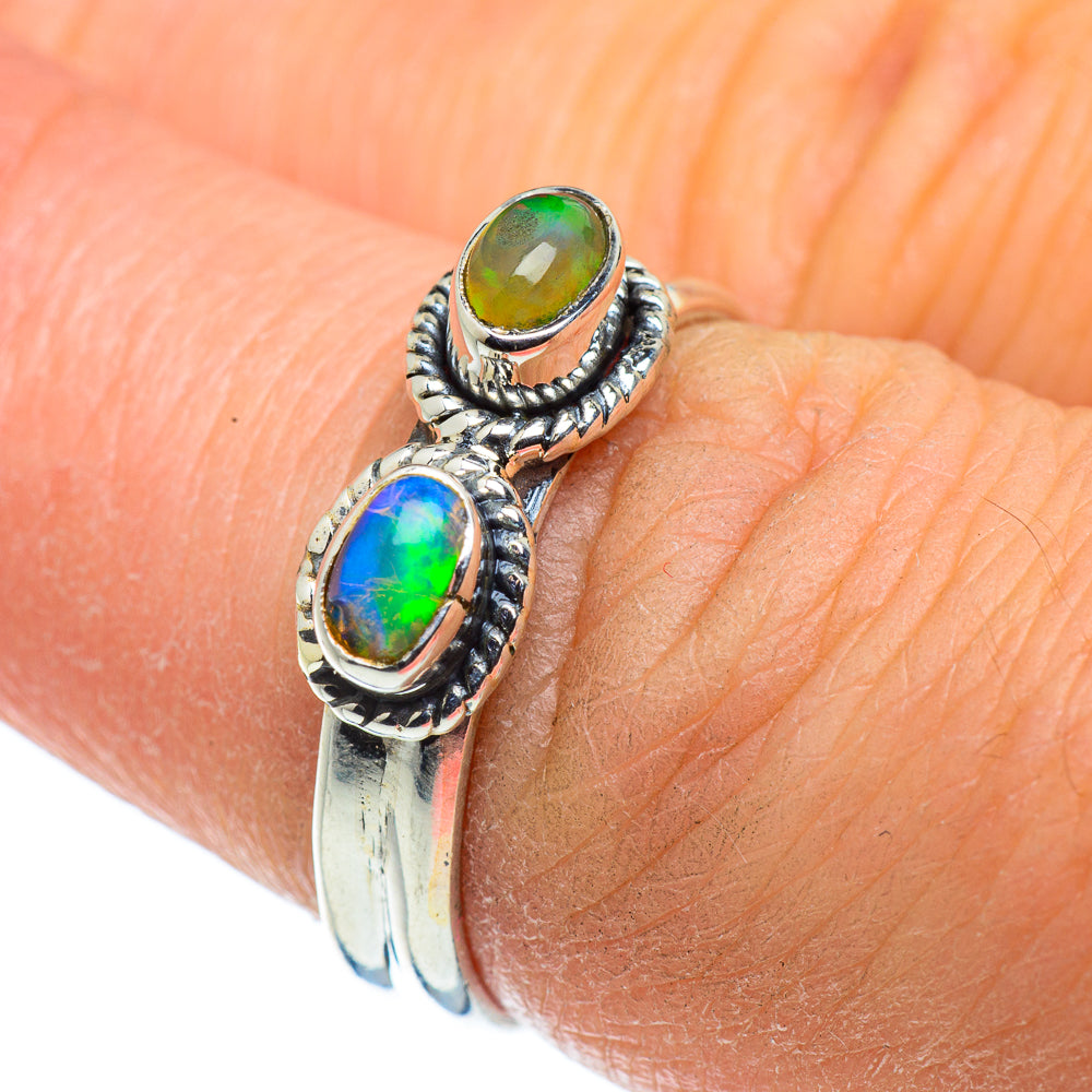 Ethiopian Opal Rings handcrafted by Ana Silver Co - RING44345