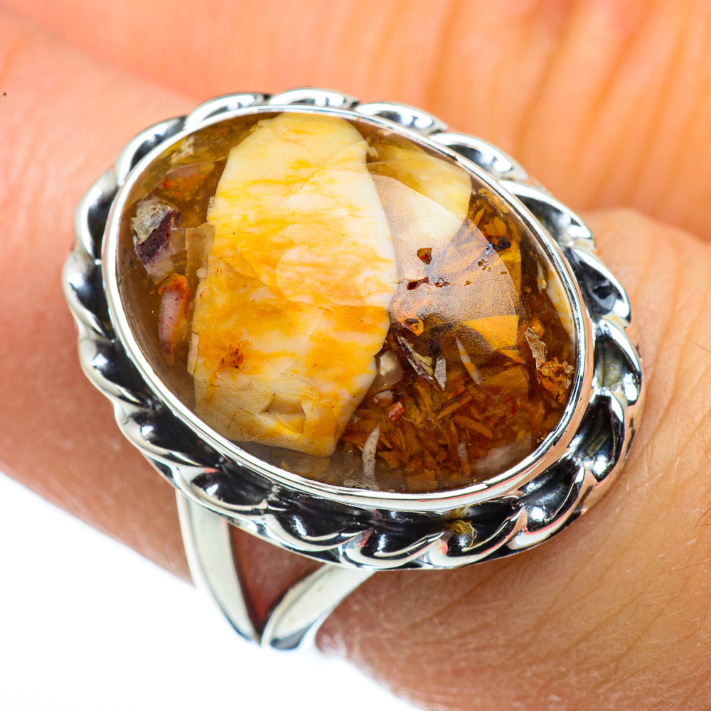 Brecciated Mookaite Rings handcrafted by Ana Silver Co - RING44360
