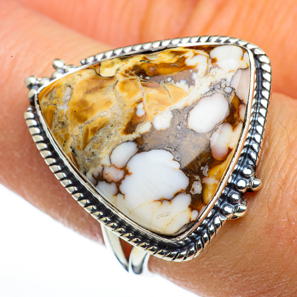 Peanut Wood Jasper Rings handcrafted by Ana Silver Co - RING44388