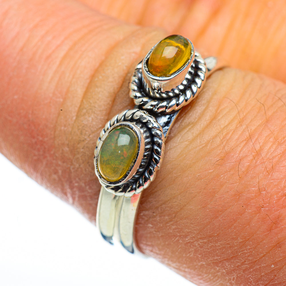 Ethiopian Opal Rings handcrafted by Ana Silver Co - RING44402