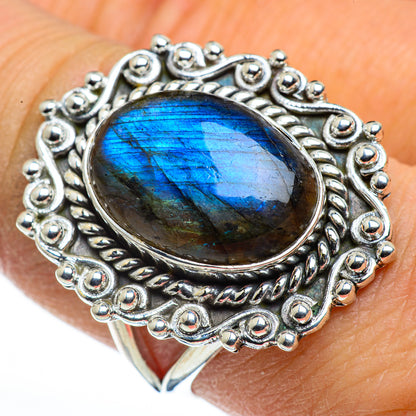 Labradorite Rings handcrafted by Ana Silver Co - RING44409