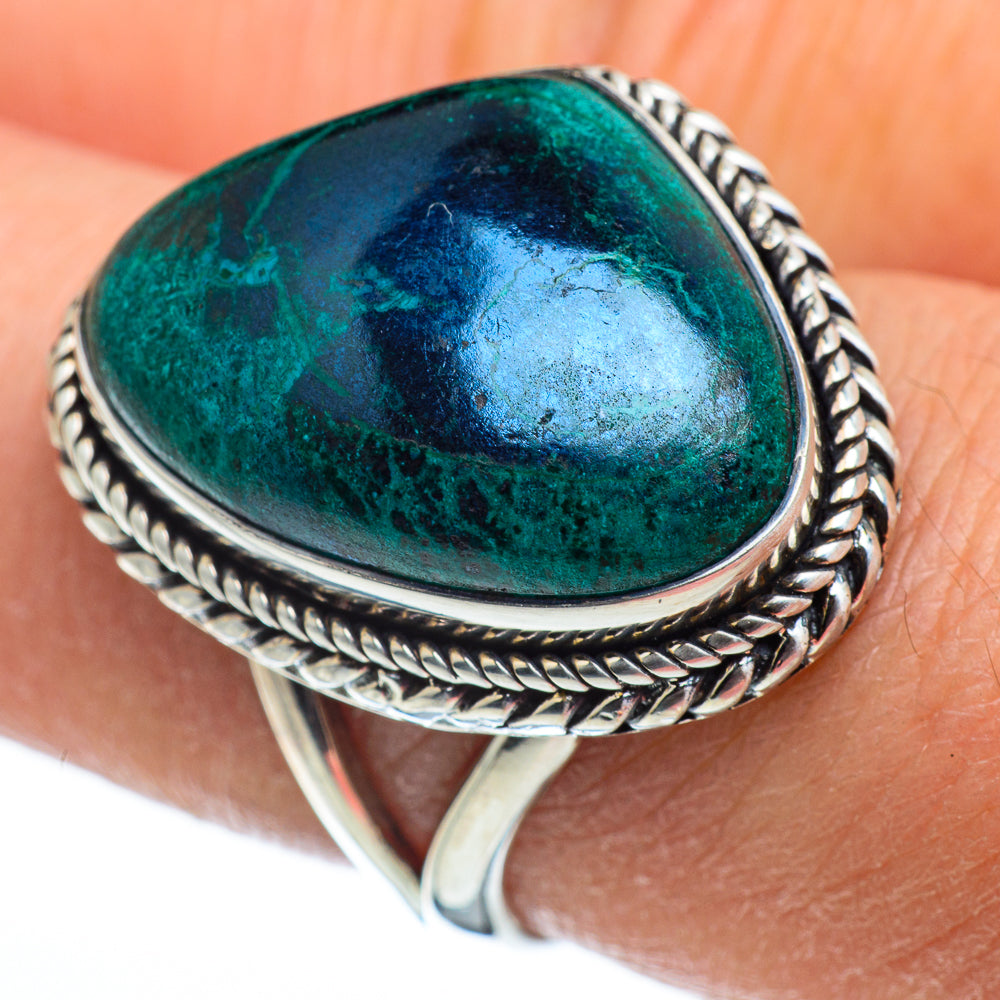 Chrysocolla Rings handcrafted by Ana Silver Co - RING44412